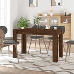 vidaXL Eettafel 120x60x76 cm bewerkt hout bruin eikenkleur, Huis en Inrichting, Tafels | Eettafels, Verzenden, Nieuw