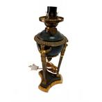 Tafellamp - Messing, Marmer, Metaal - Antieke Olielamp, Antiek en Kunst