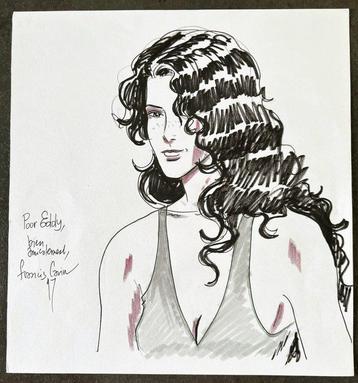 Françis Carin - Dessin original dédicacé - Victor Sackville beschikbaar voor biedingen