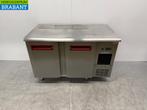 Réfrigérateur Gamko en acier inoxydable 2 portes 128 cm 230V, Articles professionnels, Verzenden