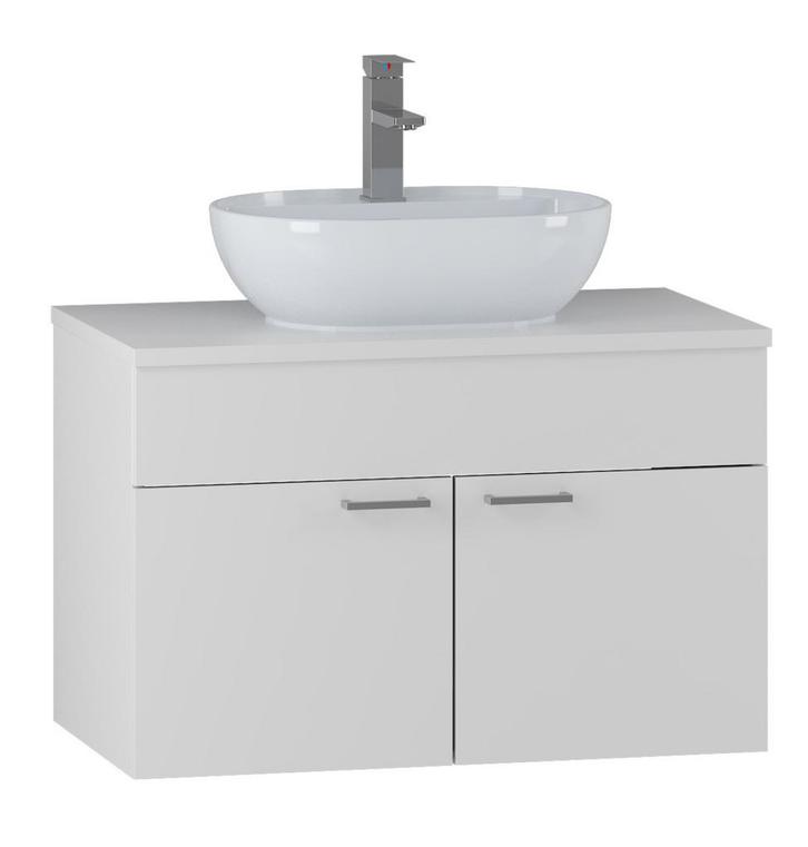 Wastafelkast Colorado 80 x 46 x 52 cm - Wit - Badmeubel, Huis en Inrichting, Badkamer | Badkamermeubels, Nieuw, Verzenden
