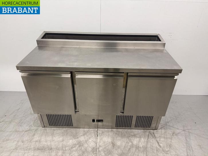 Acier inoxydable Comptoir réfrigéré 3 portes 137 cm 230V, Articles professionnels, Horeca | Équipement de cuisine, Envoi