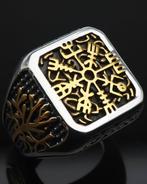 Ring met Viking Vegvisir: Geleiding & Heilige Bescherming -, Antiek en Kunst