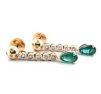 Oorbellen - 18 karaat Geel goud -  3.40ct. tw. Smaragd -, Nieuw