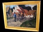 Leendert van der Vlist (1894-1962) - Tweespan paarden bij