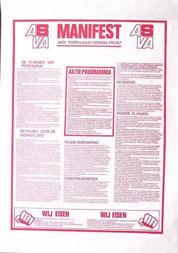 Poster van het ASVA in Amsterdam (lijst optie, Posters) beschikbaar voor biedingen