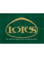 1985 LOTUS PROGAMMA BROCHURE ENGELS, Nieuw