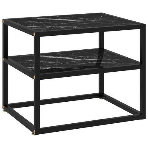 vidaXL Wandtafel 50x40x40 cm gehard glas zwart, Maison & Meubles, Tables | Tables d'appoint, Envoi