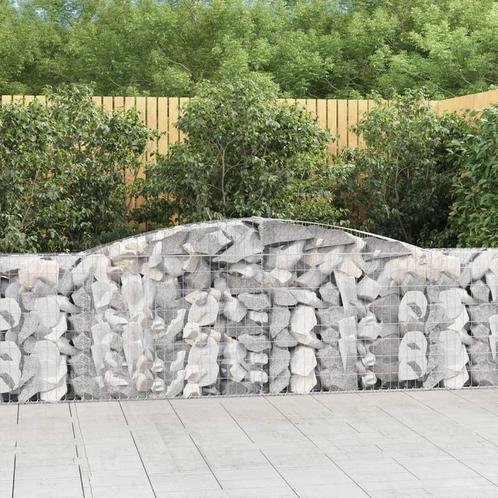 vidaXL Schanskorven 10 st gewelfd 400x30x80/100 cm ijzer, Tuin en Terras, Bloempotten, Nieuw, Verzenden