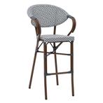 Barkruk | MILANO | Aluminium Rotan/Aluminium | Blue | Bruin, Verzenden, Nieuw in verpakking