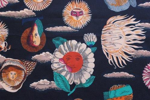 Piero Fornasetti - Vintage katoenen canvasstof 12 maanden 12, Antiek en Kunst, Antiek | Meubels | Stoelen en Sofa's