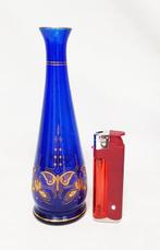 Val Saint Lambert - Vase (3) - Verre bleu cobalt - or -, Antiek en Kunst, Antiek | Glaswerk en Kristal