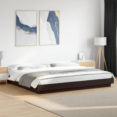 vidaXL Bedframe bewerkt hout zwart 180x200 cm, Huis en Inrichting, Slaapkamer | Bedden, Nieuw, Verzenden