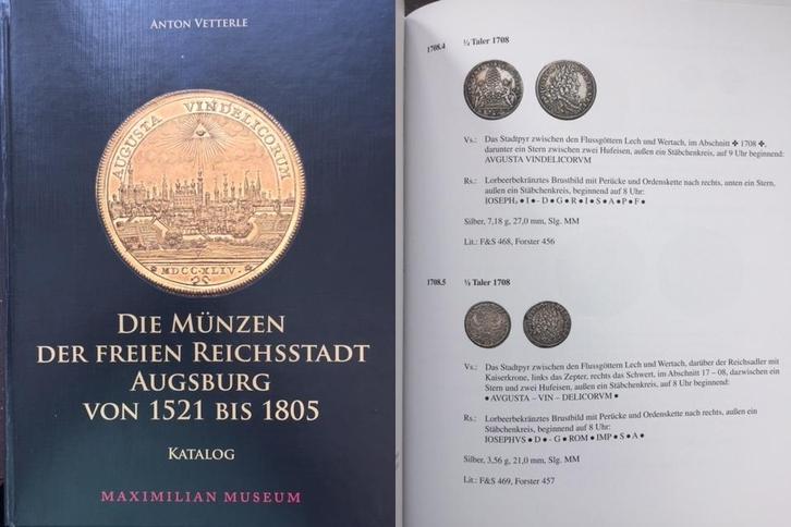 Vetterle Die munten von Augsbug Stadt, Livres, Littérature, Envoi