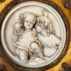 Wandbord (2) - Albast, Hout - Alabaster muurplaten, Antiek en Kunst, Curiosa en Brocante