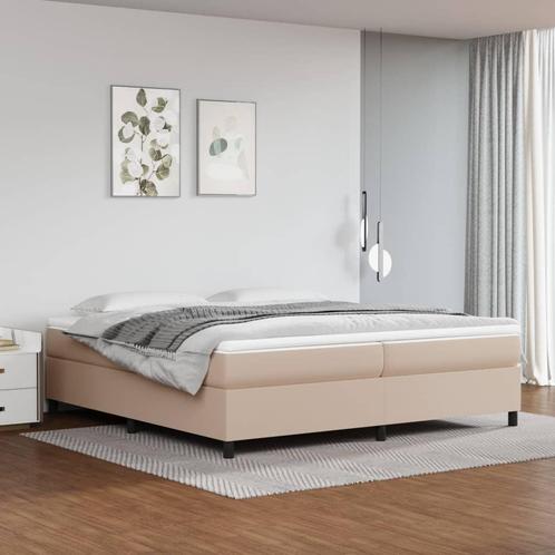 vidaXL Bedframe kunstleer cappuccinokleurig 200x200 cm, Huis en Inrichting, Slaapkamer | Bedden, Nieuw, Verzenden