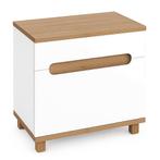 Badplaats Wastafel Onderkast Otero 60 cm - Wit met Eiken, Verzenden, Nieuw