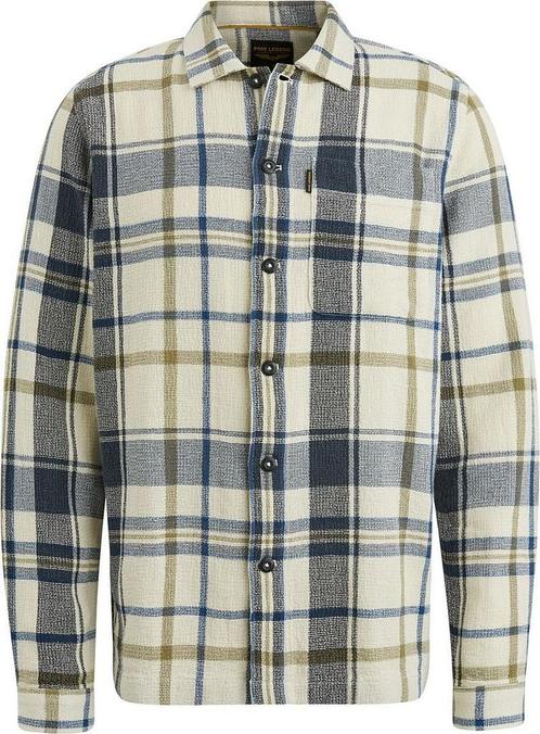 PME Legend Overshirt Ruiten Ecru maat Maat 52/54 (L) Heren, Kleding | Heren, Truien en Vesten, Blauw, Nieuw, Maat 52/54 (L), Verzenden