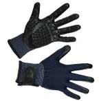 Gant étrille et de massage, noir/bleu, taille universelle
