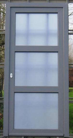 pvc voordeur , deur , buitendeur 104 x 222 wit / bazaltgrijs, Doe-het-zelf en Bouw, Deuren en Vliegenramen, Nieuw, Glas, Kunststof