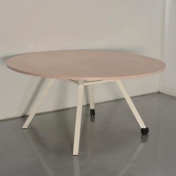 Vepa vergadertafel, eiken blad, 160 cm ø, verrijdbaar beschikbaar voor biedingen