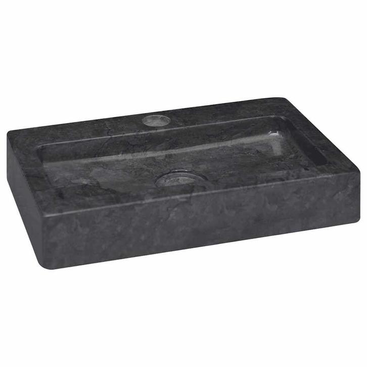 Marmer Wastafel Zwart Wand | Retour Deal | Elegant 55%, Huis en Inrichting, Badkamer | Badkamermeubels, Minder dan 25 cm, Nieuw