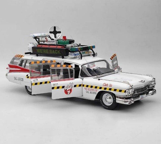 Hot Wheels 1:18 - Voiture miniature - Cadillac Ghostbusters, Hobby en Vrije tijd, Modelauto's | 1:5 tot 1:12