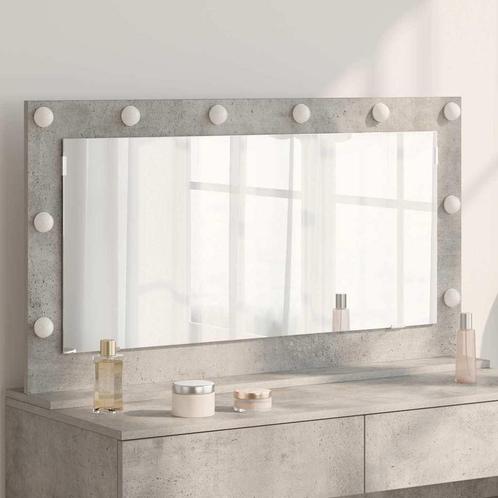 vidaXL Make-up Spiegel met spiegel Beton Grijs 100 x 55 x 18, Huis en Inrichting, Woonaccessoires | Spiegels, Nieuw, Verzenden