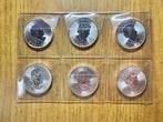 Canada. 5 Dollars Anni: 2017/2022 , Lotto di 6 monete, Postzegels en Munten