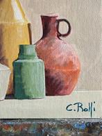 Claudio Rolfi (1960) - Composizione con terracotta -, Antiquités & Art, Art | Peinture | Moderne