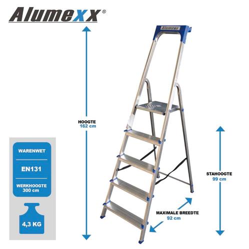 Alumexx ECO huishoudtrap, Doe-het-zelf en Bouw, Ladders en Trappen, Trap, Nieuw, Verzenden