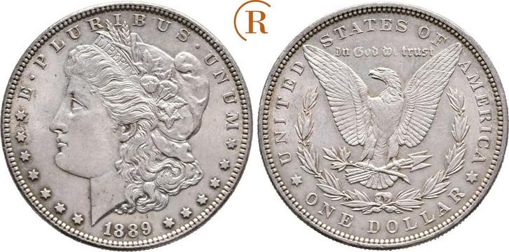 Dollar 1889 Usa: (MuntenenBankbiljetten-Wereldmunten), Postzegels en Munten, Munten | Amerika, Verzenden