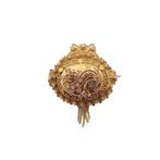 Gouden oud Hollandse broche van een mutsenbel | Antiek, Ophalen of Verzenden, Gebruikt, Goud, Overige merken