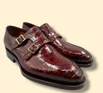 Santoni UK7,5 Alligator Doublemonk Goodyear - Mocassins, Nieuw