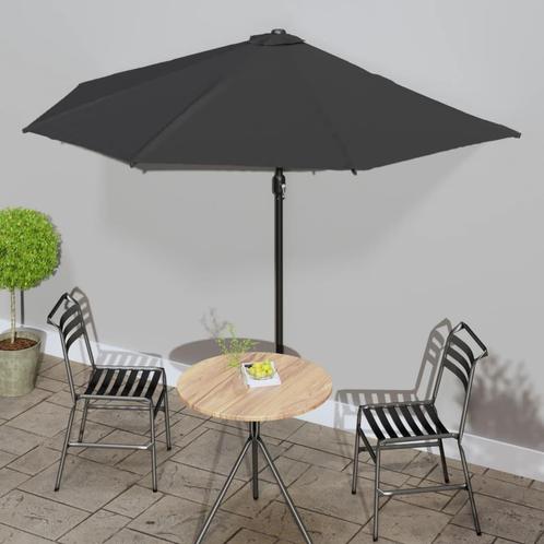 vidaXL Balkonparasol half met aluminium paal 300x155x223 cm, Tuin en Terras, Parasols, Nieuw, Verzenden
