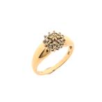Gouden ring pavé gezet met diamanten | 0,095 ct. (pave), Bijoux, Sacs & Beauté, Bagues, Ophalen of Verzenden