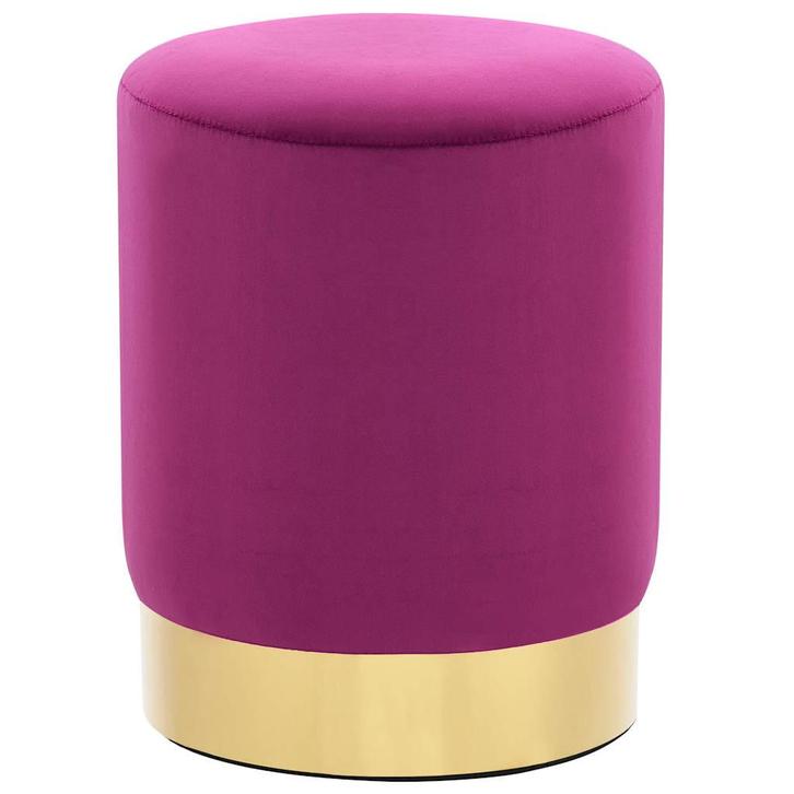 vidaXL Kruk fluweel 28 x 36 cm paars en goudkleurig, Huis en Inrichting, Stoelen, Nieuw, Verzenden