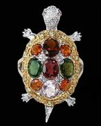 Zilver, Ring Cosmische Schildpad & Totem van het Leven:, Antiek en Kunst