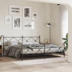 vidaXL Bedframe met hoofd- en voeteneinde metaal zwart, Huis en Inrichting, Slaapkamer | Bedden, Verzenden, Nieuw