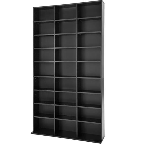 tectake Kast Christel 180x102x23,5cm - zwart, Huis en Inrichting, Woonaccessoires | Cd- en Dvd-rekken, Verzenden