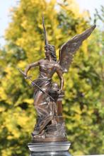 Beeld, minerva - 75 cm - bronze marble, Antiek en Kunst