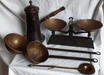 Weegschaal (5) - Hout, IJzer, Koper - Keuken benodigdheden, Antiek en Kunst