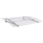 vidaXL Deurluifel 120x90 cm polycarbonaat zilverkleurig en, Verzenden, Nieuw