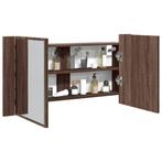 vidaXL Badkamerkast met spiegel en LED 90x12x45 acryl, Huis en Inrichting, Verzenden, Nieuw
