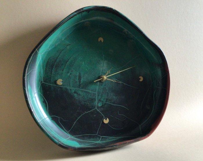 Klok - Vintage Keramiek, Messing - 1950-1960, Antiek en Kunst, Curiosa en Brocante