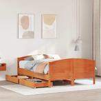 vidaXL Bed met matras massief grenenhout wasbruin 140x190 cm, Huis en Inrichting, Verzenden, Nieuw