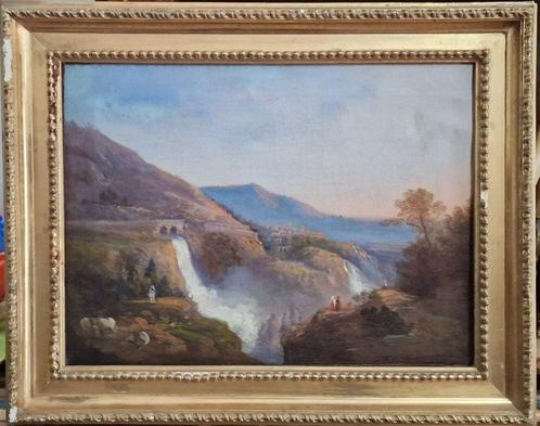 École italienne (XIX) - Veduta di Tivoli, Antiek en Kunst, Kunst | Schilderijen | Klassiek