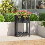 vidaXL Plantenbak met schap 54x34,5x81 cm massief grenenhout, Tuin en Terras, Verzenden, Nieuw