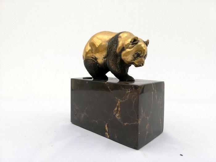Beeldje - Panda - Brons, Marmer, Antiquités & Art, Curiosités & Brocante