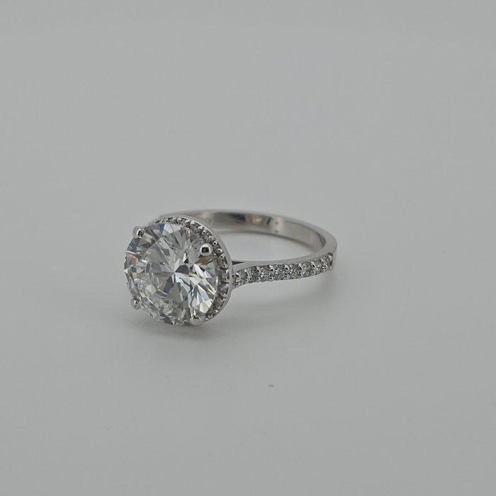Zonder Minimumprijs - Ring - 14 karaat Witgoud - 3.80ct. tw., Handtassen en Accessoires, Ringen